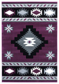 Rugs Stair Rug Runner 31" x 88" x 0.53" Plum Olefin/Polypropylene Runner Rug 7298 HomeRoots