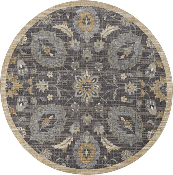 Rugs Vintage Rugs - 108" X 156" X 0.'5" Taupe Wool Rug HomeRoots