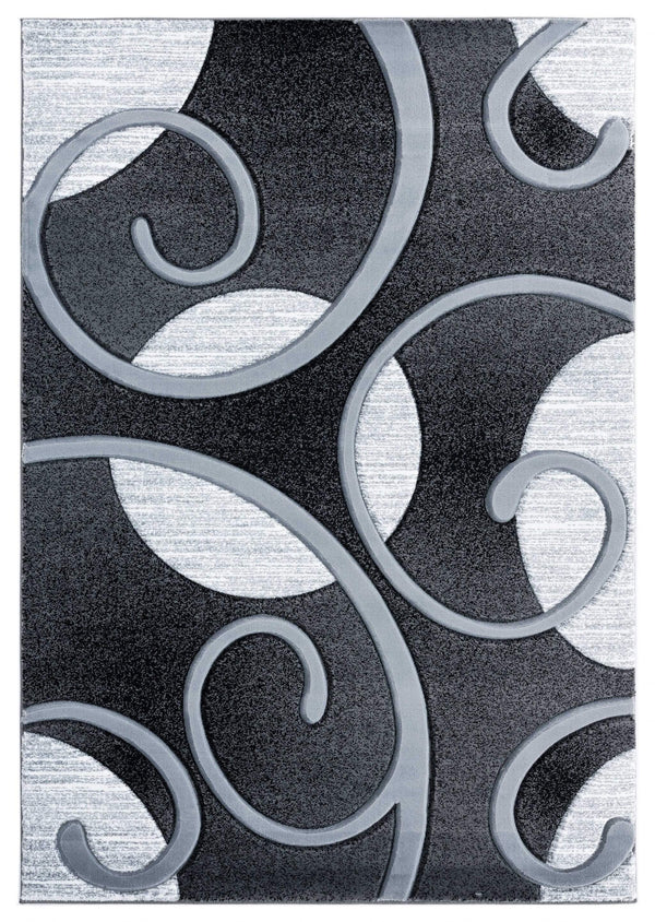 Rugs Vintage Rugs - 22" x 32" x 0.53" Grey Olefin/Polypropylene Accent Rug HomeRoots