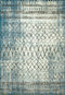 Rugs Vintage Rugs 23" x 82" x 0.43" Aqua Polypropylene/Polyester Runner Rug 1761 HomeRoots