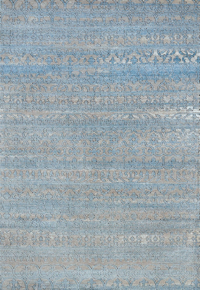 Rugs Vintage Rugs 23" x 82" x 0.43" Aqua Polypropylene/Polyester Runner Rug 1805 HomeRoots