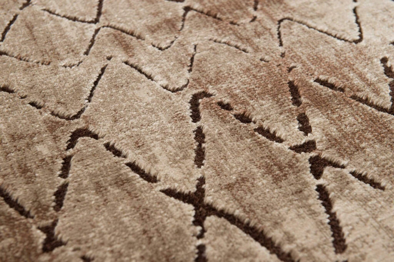 Rugs Vintage Rugs - 23" x 82" x 0.43" Lt. Brown Polypropylene/Polyester Runner Rug HomeRoots