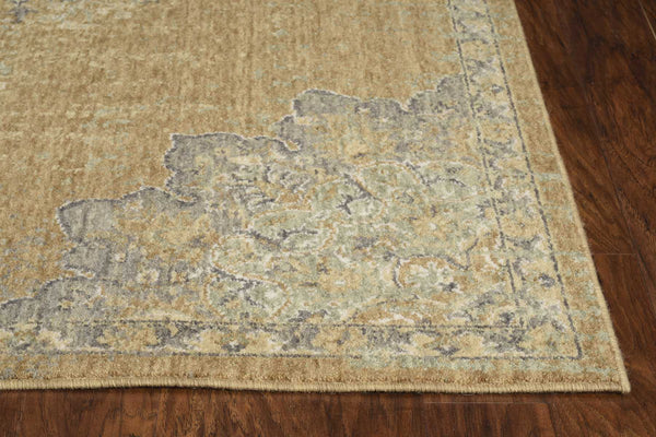 Rugs Vintage Rugs - 27" X 39" X 0.'5" Coffee Wool Rug HomeRoots