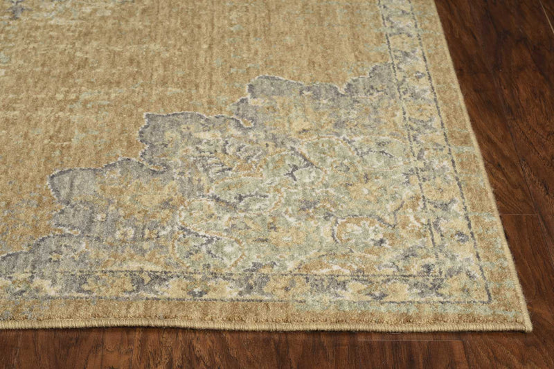 Rugs Vintage Rugs - 27" X 39" X 0.'5" Coffee Wool Rug HomeRoots