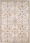 Rugs Vintage Rugs 31" x 86" x 0.39" Bone Polyester Runner Rug 1737 HomeRoots