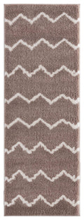 Rugs Vintage Rugs 31" x 86" x 1.2" Beige Microfiber Polyester Runner Rug 1585 HomeRoots