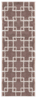 Rugs Vintage Rugs 31" x 86" x 1.2" Beige Microfiber Polyester Runner Rug 1615 HomeRoots
