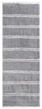 Rugs Vintage Rugs 31" x 86" x 1.2" Grey Microfiber Polyester Runner Rug 1567 HomeRoots