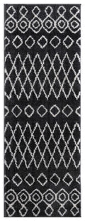 Rugs Vintage Rugs 31" x 86" x 1.2" Smoke Microfiber Polyester Runner Rug 1537 HomeRoots