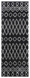Rugs Vintage Rugs 31" x 86" x 1.2" Smoke Microfiber Polyester Runner Rug 1537 HomeRoots