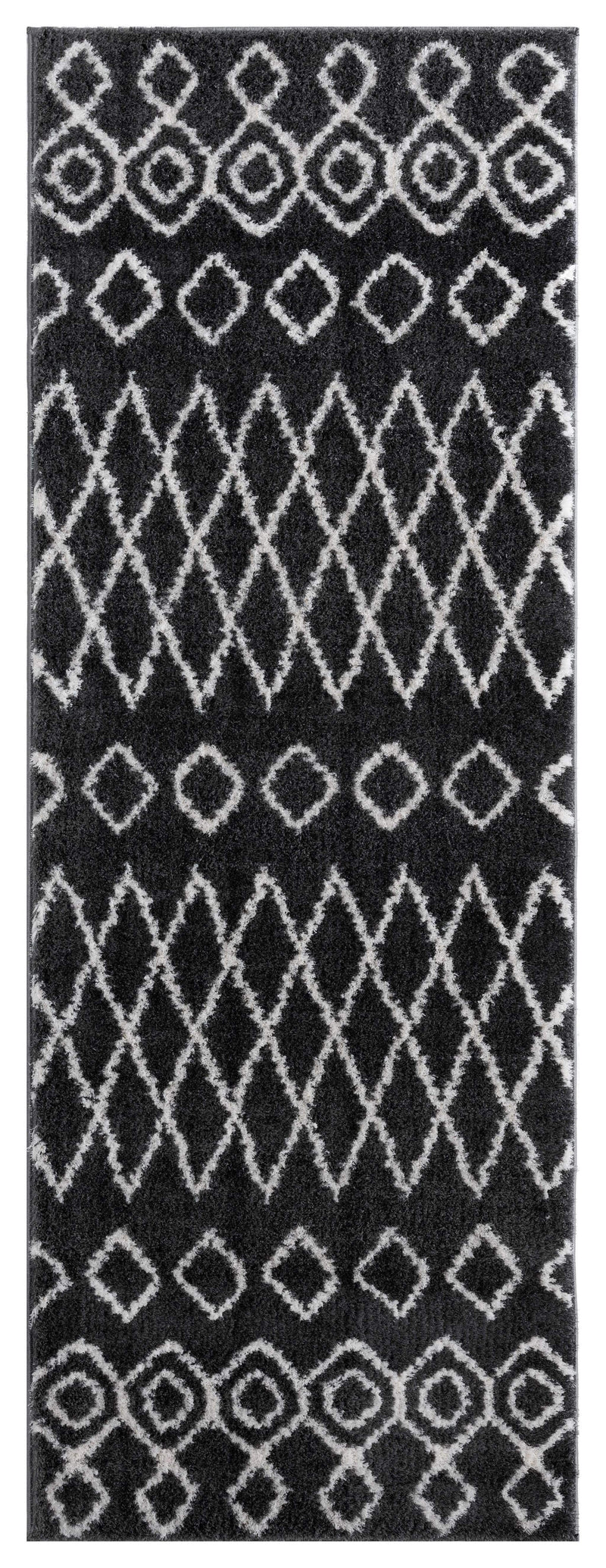 Rugs Vintage Rugs 31" x 86" x 1.2" Smoke Microfiber Polyester Runner Rug 1537 HomeRoots