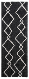 Rugs Vintage Rugs 31" x 86" x 1.2" Smoke Microfiber Polyester Runner Rug 1555 HomeRoots