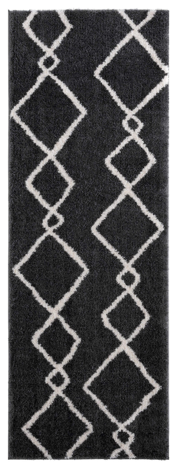 Rugs Vintage Rugs 31" x 86" x 1.2" Smoke Microfiber Polyester Runner Rug 1555 HomeRoots