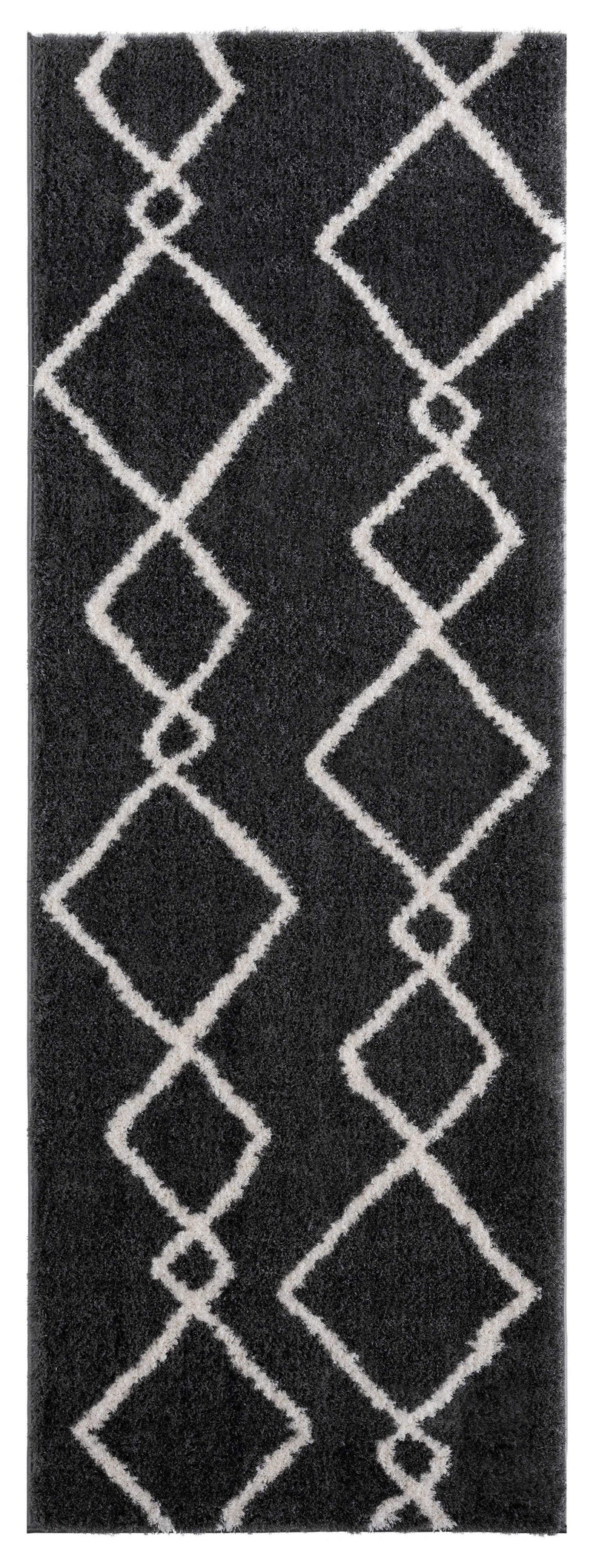 Rugs Vintage Rugs 31" x 86" x 1.2" Smoke Microfiber Polyester Runner Rug 1555 HomeRoots