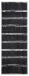 Rugs Vintage Rugs 31" x 86" x 1.2" Smoke Microfiber Polyester Runner Rug 1573 HomeRoots