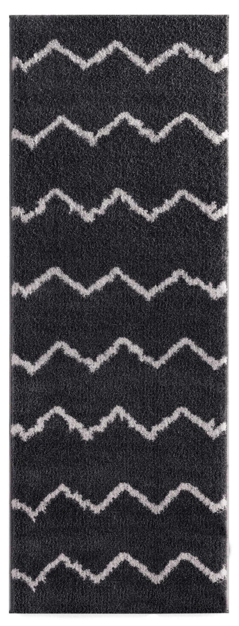 Rugs Vintage Rugs 31" x 86" x 1.2" Smoke Microfiber Polyester Runner Rug 1603 HomeRoots