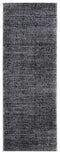 Rugs Vintage Rugs 31" x 86" x 1.2" Smoke Microfiber Polyester Runner Rug 1699 HomeRoots