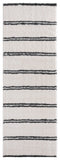 Rugs Vintage Rugs 31" x 86" x 1.2" White Microfiber Polyester Runner Rug 1579 HomeRoots