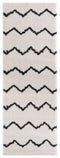 Rugs Vintage Rugs 31" x 86" x 1.2" White Microfiber Polyester Runner Rug 1609 HomeRoots