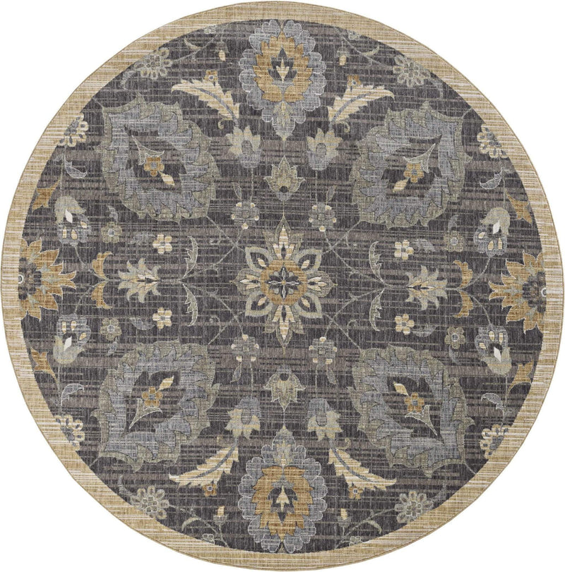 Rugs Vintage Rugs - 91" X 130" X 0.'5" Taupe Wool Rug HomeRoots