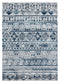 Rugs Vintage Rugs 94" x 126" x 0.4" Grey Olefin Oversize Rug 7009 HomeRoots
