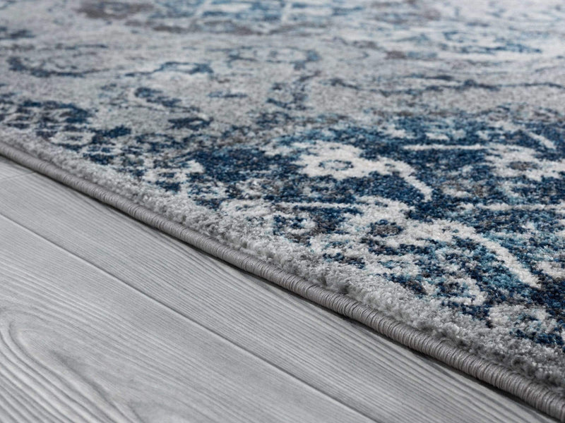 Rugs Vintage Rugs - 94" x 126" x 0.4" Grey Olefin Oversize Rug HomeRoots