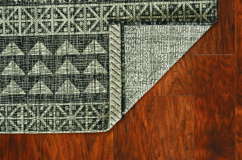 Rugs Vintage Rugs - 94" X 130" X 0.'25" Charcoal Polypropylene Rug HomeRoots