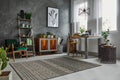 Rugs Vintage Rugs - 94" X 94" X 0.'25" Charcoal Polypropylene Rug HomeRoots