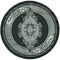 Rugs Vintage Rugs 94" x 94" x 0.53" Grey Olefin/Polypropylene Round Rug 7361 HomeRoots