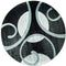 Rugs Vintage Rugs - 94" x 94" x 0.53" Grey Olefin/Polypropylene Round Rug HomeRoots