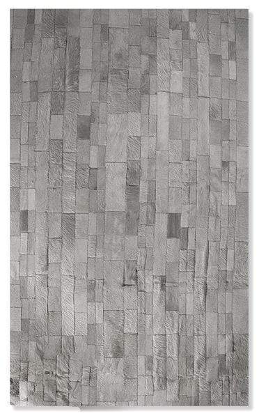 Rugs White Area Rug - 60" x 96" White, Cowhide Stitched - Area Rug HomeRoots