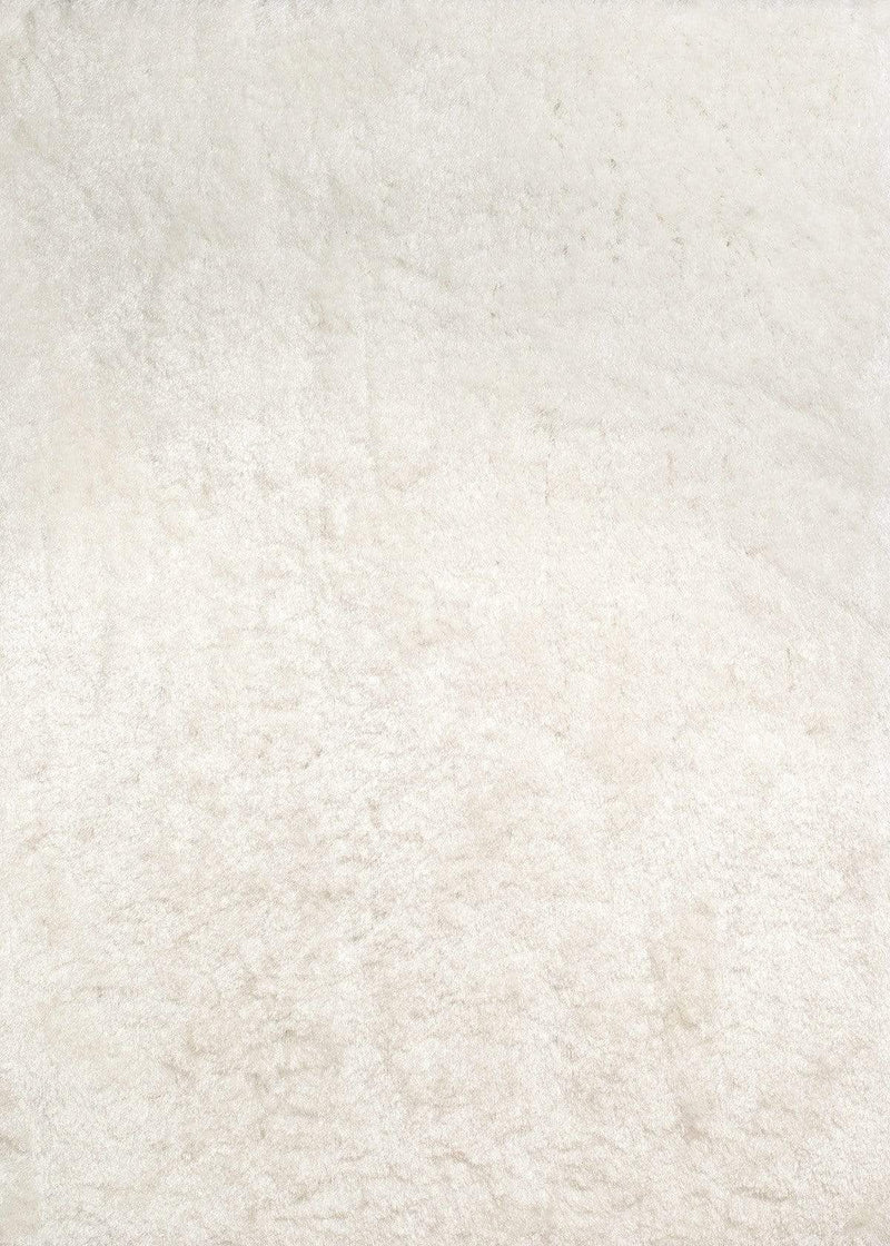 Rugs White Area Rug - 63 x 86" x 2.7" White Polyester Area Rug HomeRoots