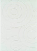 Rugs White Area Rug - 63" x 90" x 0.79" White Polyester/Olefin Area Rug HomeRoots