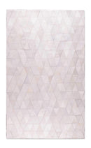 Rugs White Area Rug - 96" x 120" White Mosaic, Natural Stitched, Cowhide - Area Rug HomeRoots