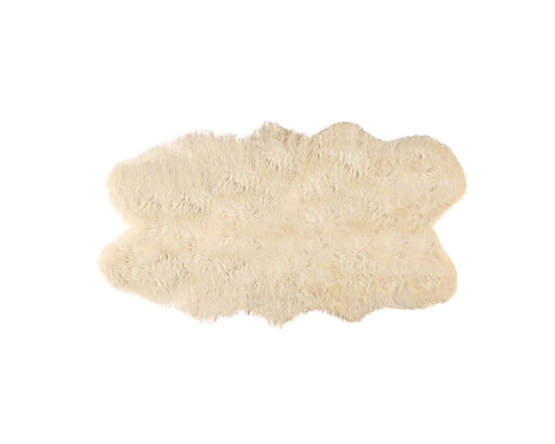 Rugs White Fluffy Rug - 60" x 84" Chocolate And White Cowhide - Area Rug HomeRoots