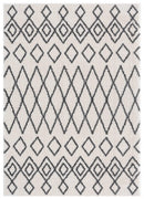 Rugs White Rug 23" x 36" x 1.2" White Microfiber Polyester Accent Rug 1542 HomeRoots