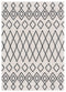 Rugs White Rug 23" x 36" x 1.2" White Microfiber Polyester Accent Rug 1542 HomeRoots