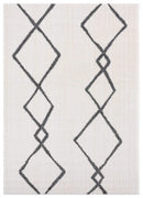 Rugs White Rug 23" x 36" x 1.2" White Microfiber Polyester Accent Rug 1560 HomeRoots