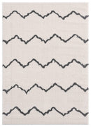 Rugs White Rug 23" x 36" x 1.2" White Microfiber Polyester Accent Rug 1608 HomeRoots