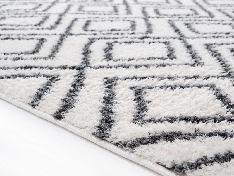 Rugs White Rug - 39" x 59" x 1.2" White Microfiber Polyester Mat Rug HomeRoots