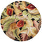 Rugs Wool Rugs 5'6" Round Wool Black Area Rug 9722 HomeRoots