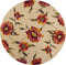 Rugs Wool Rugs 5'6" Round Wool Ivory Area Rug 9742 HomeRoots