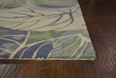 Rugs Wool Rugs - 8'6" x 11'6" Wool Blue/Green Area Rug HomeRoots