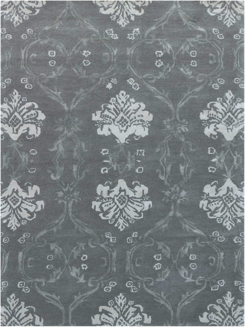 Rugs Wool Rugs 8x10 8" X10" X 0.5" Gray Wool Area Rug 4120 HomeRoots