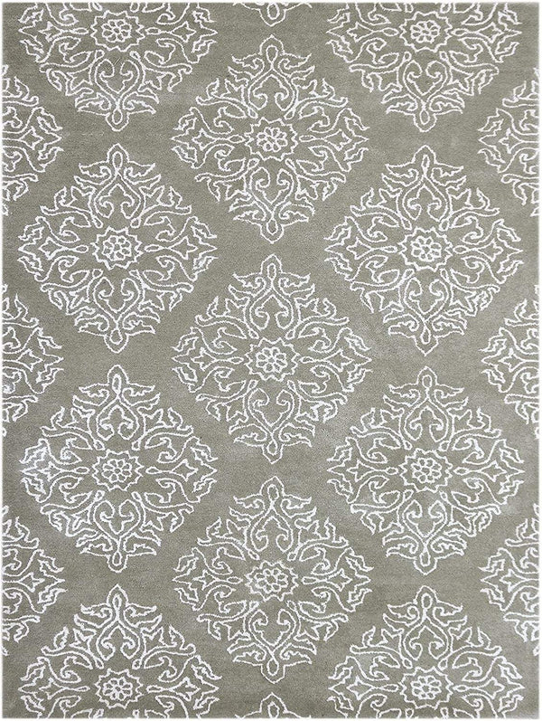 Rugs Wool Rugs 8x10 8" X10" X 0.5" Gray Wool Area Rug 4123 HomeRoots