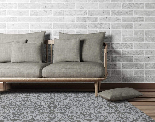Rugs Wool Rugs 8x10 - 8" X10" X 0.5" Gray Wool Area Rug HomeRoots