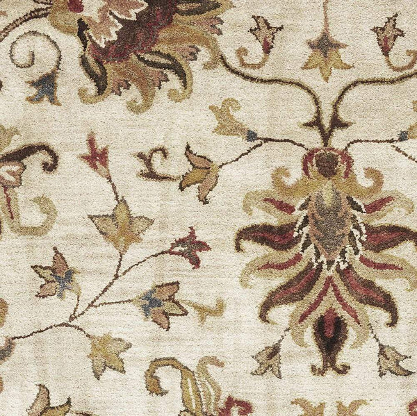 Rugs Woven Rug - 108" X 156" X 0.'5" Champagne Wool Rug HomeRoots