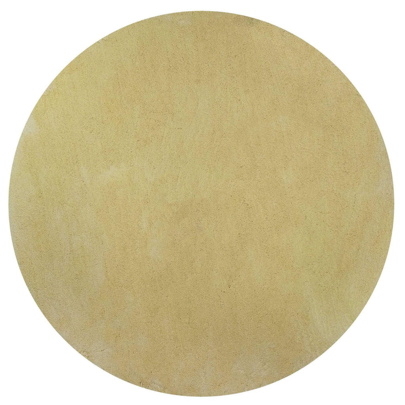 Rugs Yellow Area Rug - 8' Round Polyester Canary Yellow Area Rug HomeRoots