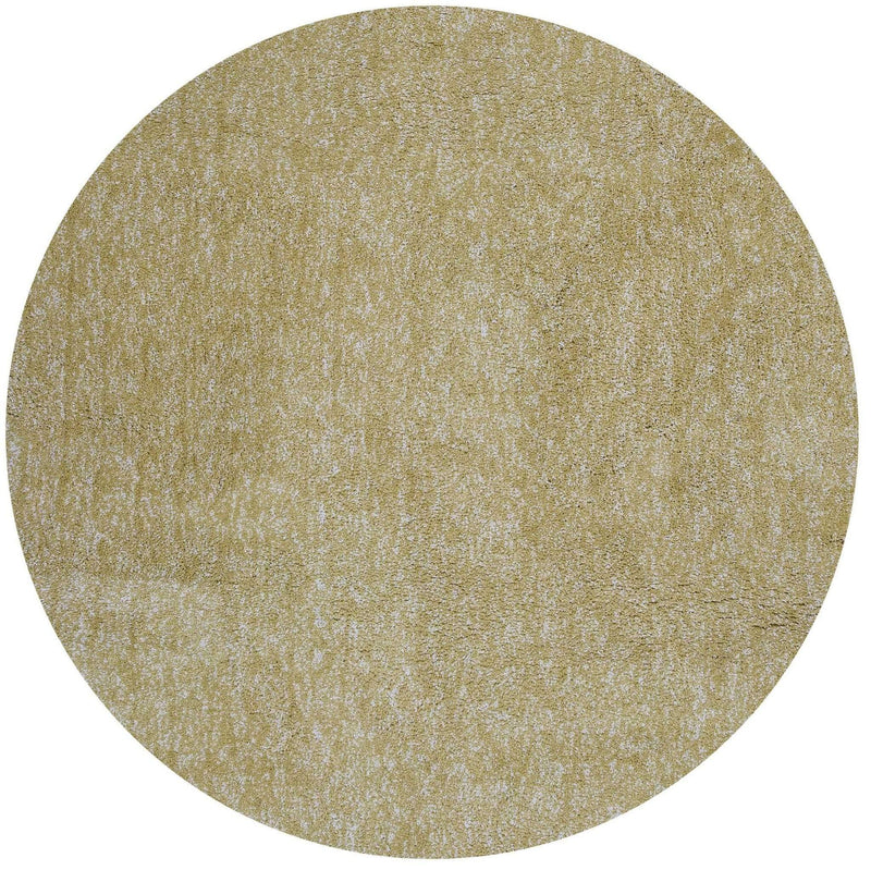 Rugs Yellow Area Rug - 8' Round Polyester Yellow Heather Area Rug HomeRoots