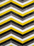 Rugs Yellow Rug - 22" x 26" x 1.2" Yellow Polyester Accent Rug HomeRoots